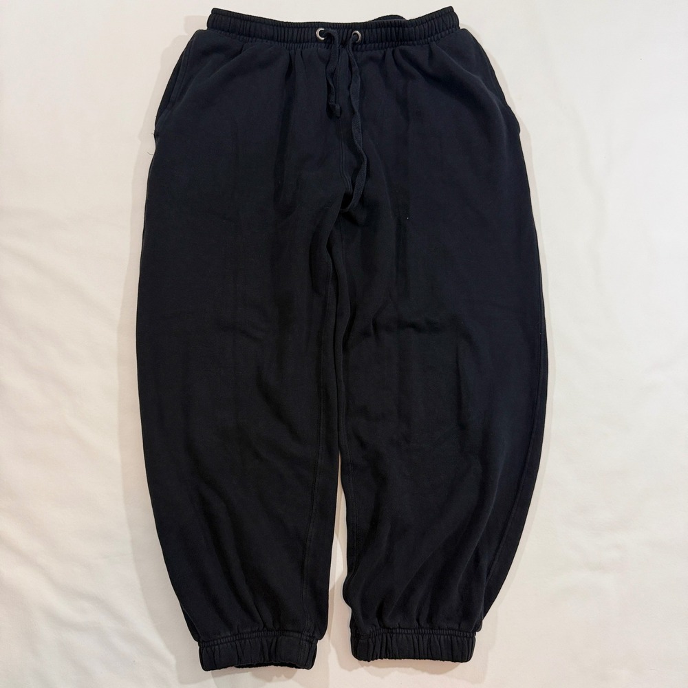 Aeropostale Sweatpants Mens Small Black Fleece Joggers Drawstring Pockets